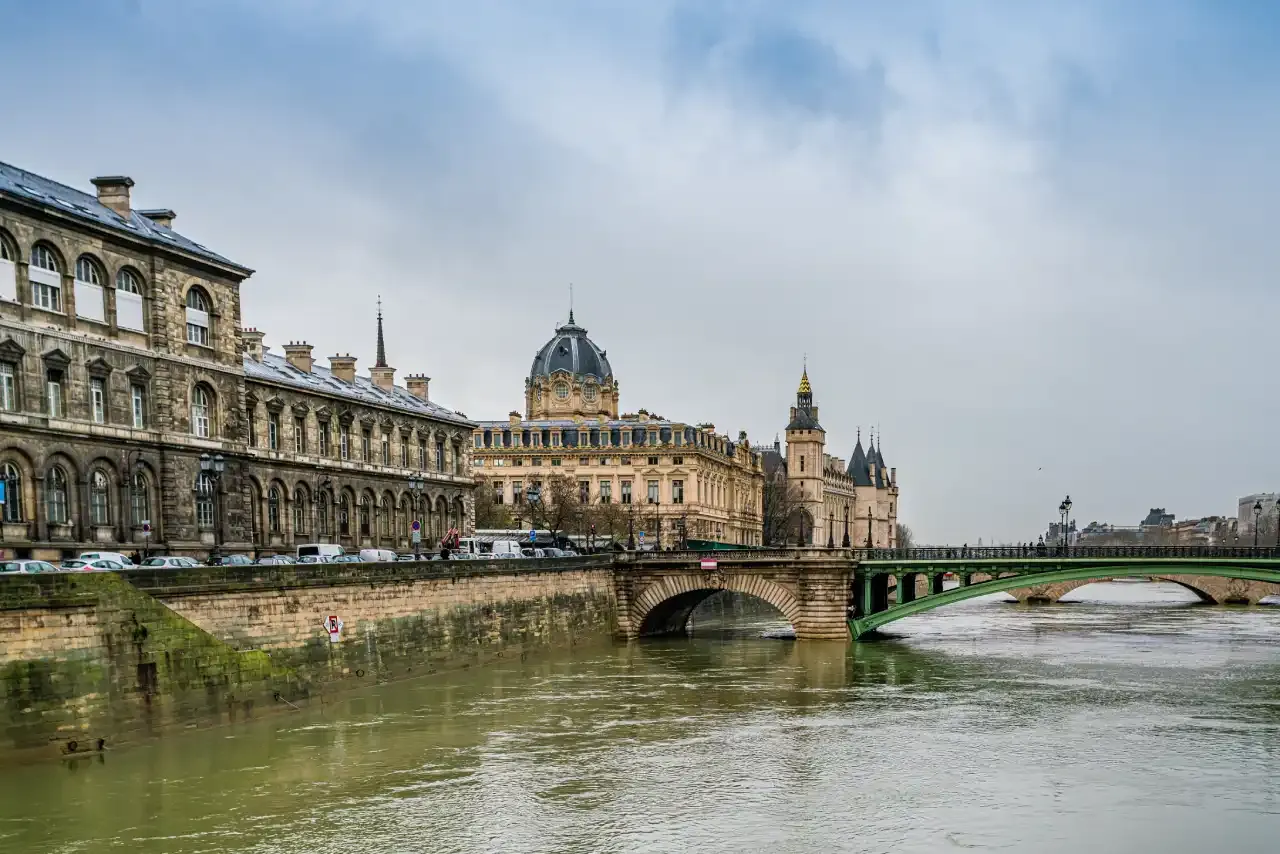 Louvre Museum from the Seine River