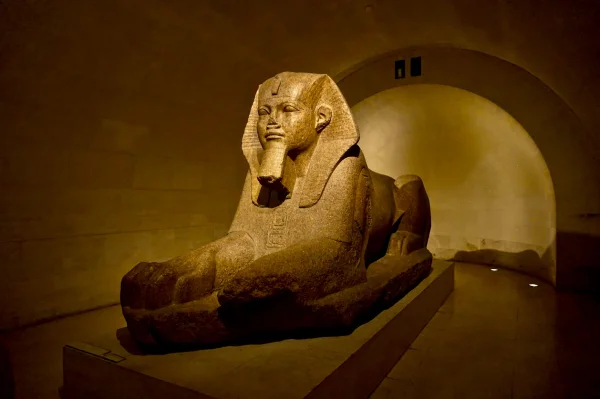 Egyptian sphinx in the louvre